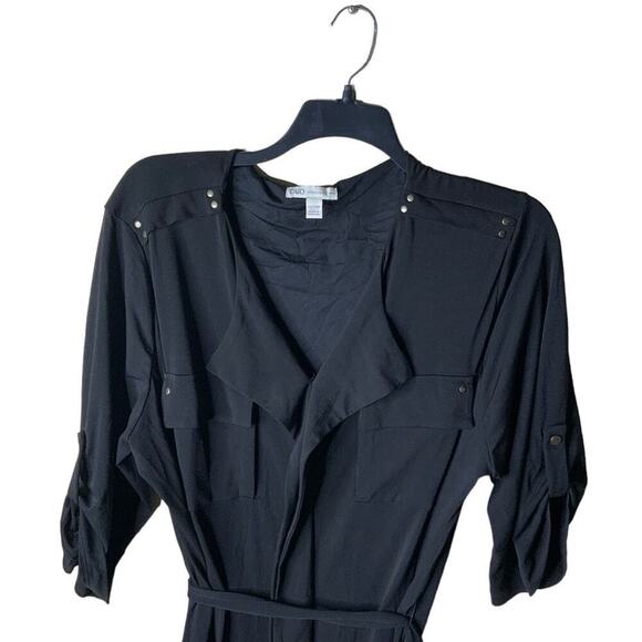 Cato Belted Tunic Dress Womens Plus Size 22/24W Stretch Asym Hem Office Casual - Picture 6 of 11